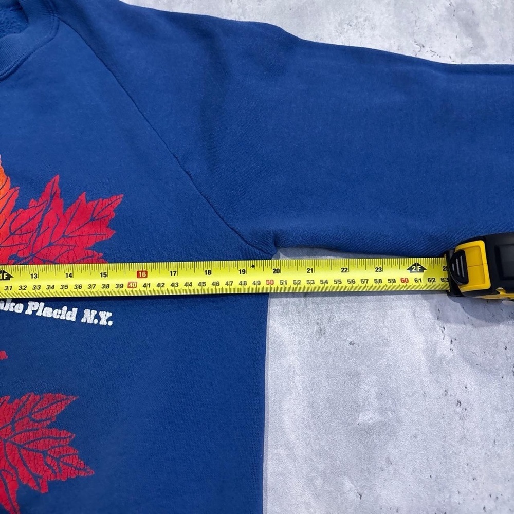 Unisex Vintage 80s Jerzees Lake Placid maple leaf graphic crewneck - Picture 5 of 7